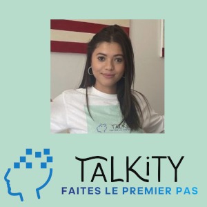 Mathilde Robert créatrice Talkity avec logo
